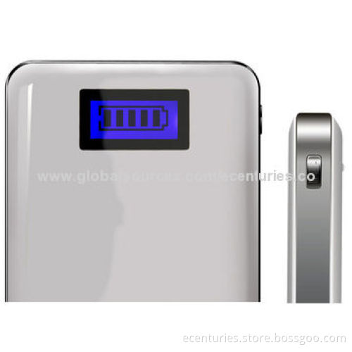 12,000mAh power bank with big capacity with LED display
